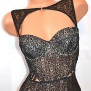 Victoria’s Secret lace halter backless hip corset